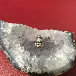 Vintage Pandora snowman bead sterling silver
